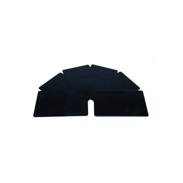 PVC card black 2 sides 0,76mm
Package 100 pcs
