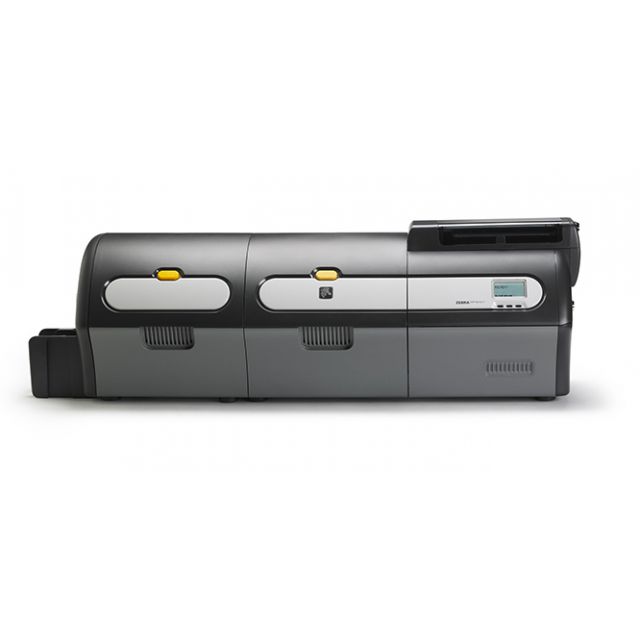 ZXP7 printer with single side laminator
with 2 printheads Usb / Lan card printing on one side
